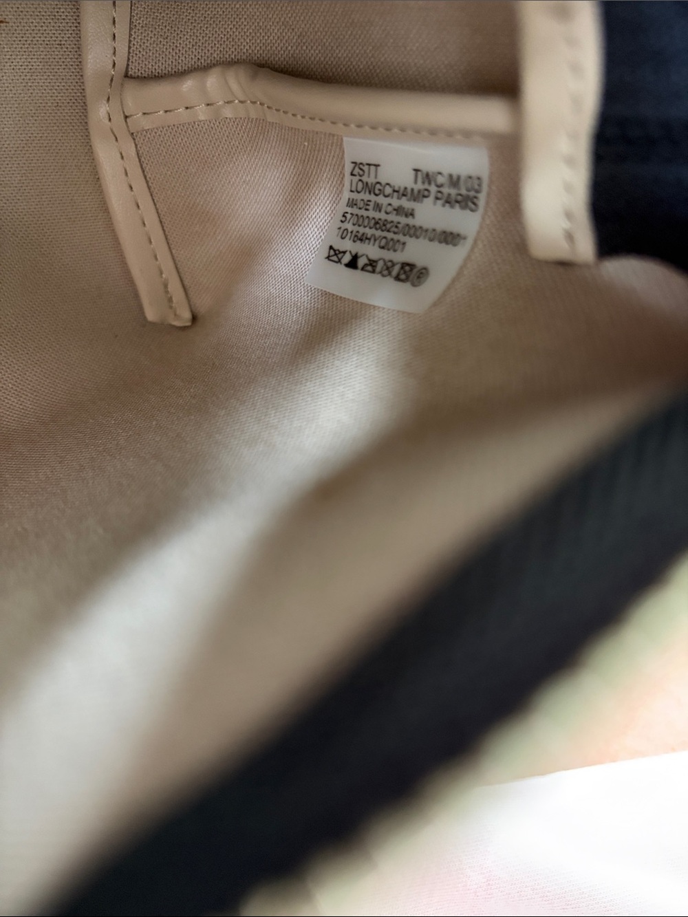 Longchamp Black Crossbody with Tan Leather Pull Tab - Picture 11 of 11
